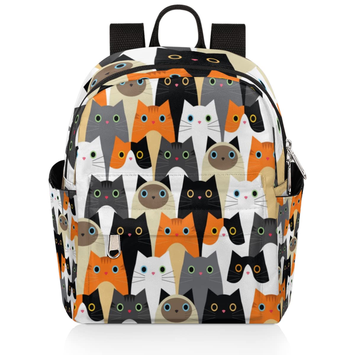 GeMeFv Mini mochila de gatos para mujer, divertida mochila pequeña para adolescentes, viajes, casual, mochila ligera, Gatos, 8.26(L) X 4.72(W) X 9.84(H) inch