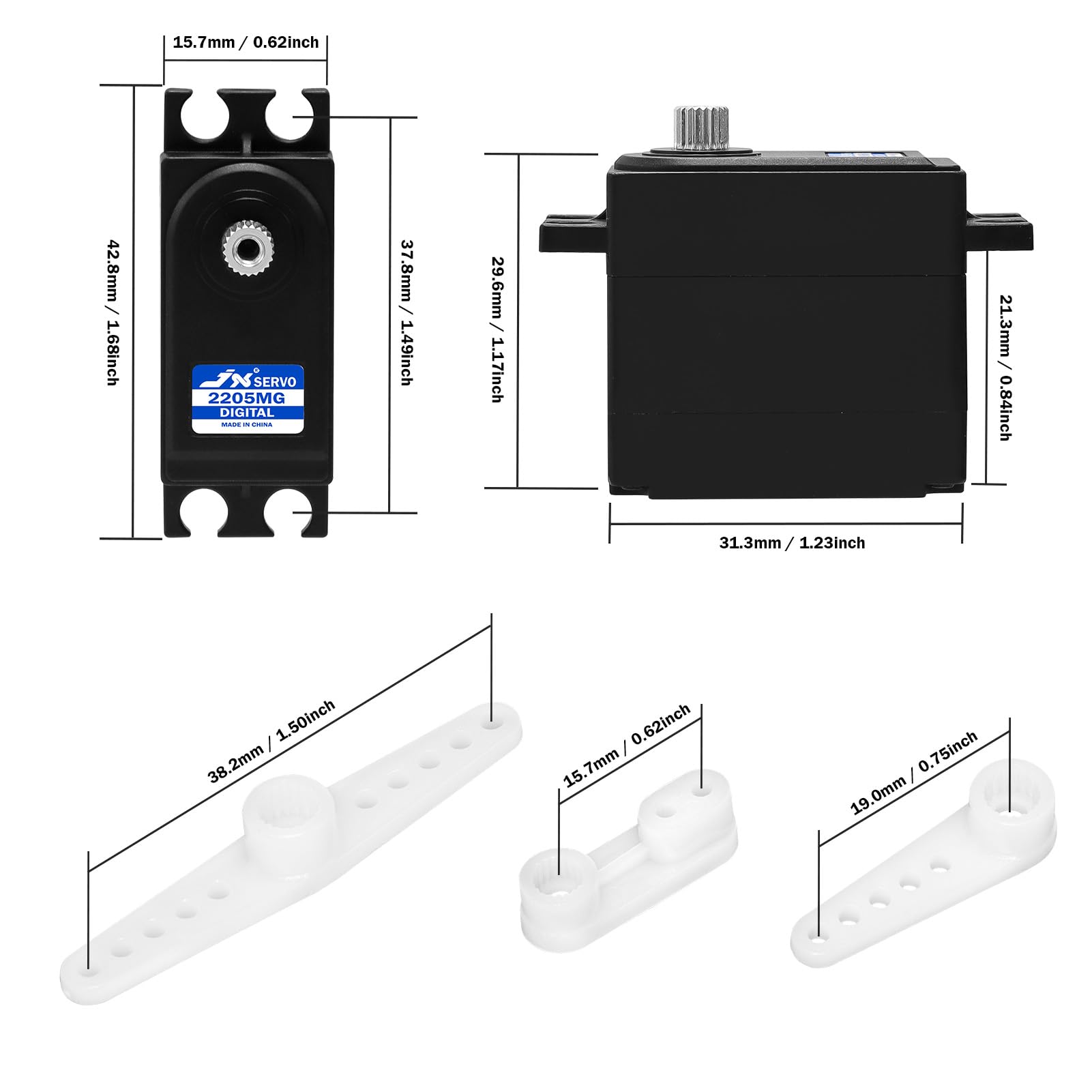GOUPRC 22G Micro Digital RC Servo d'engrenages en métal avec klaxon servo pour Hyper Go 1/14 H14BM MJX 14209 14210 RC Car, mise à niveau du modèle de pièces de servo
