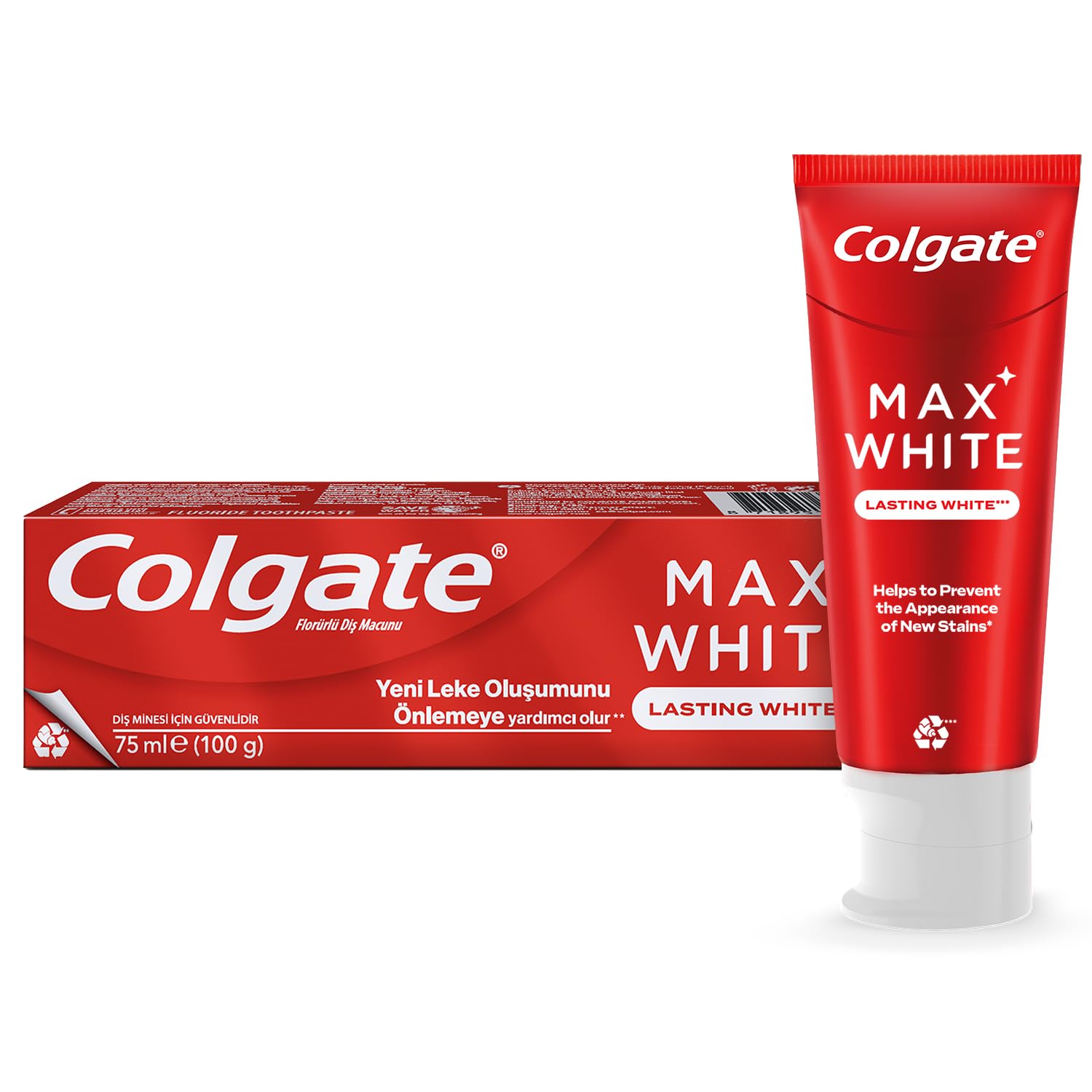 Colgate Max White Kalıcı Beyazlık Beyazlatıcı Diş Macunu 75 ml