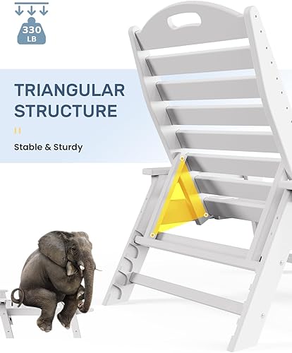 Miniatura 175 de Silla de Descanso para Exteriores, Silla de Descanso Chaise Lounge de Gran Tamaño con 5 Posiciones, HDPE, Silla de Descanso para Patio con Ruedas