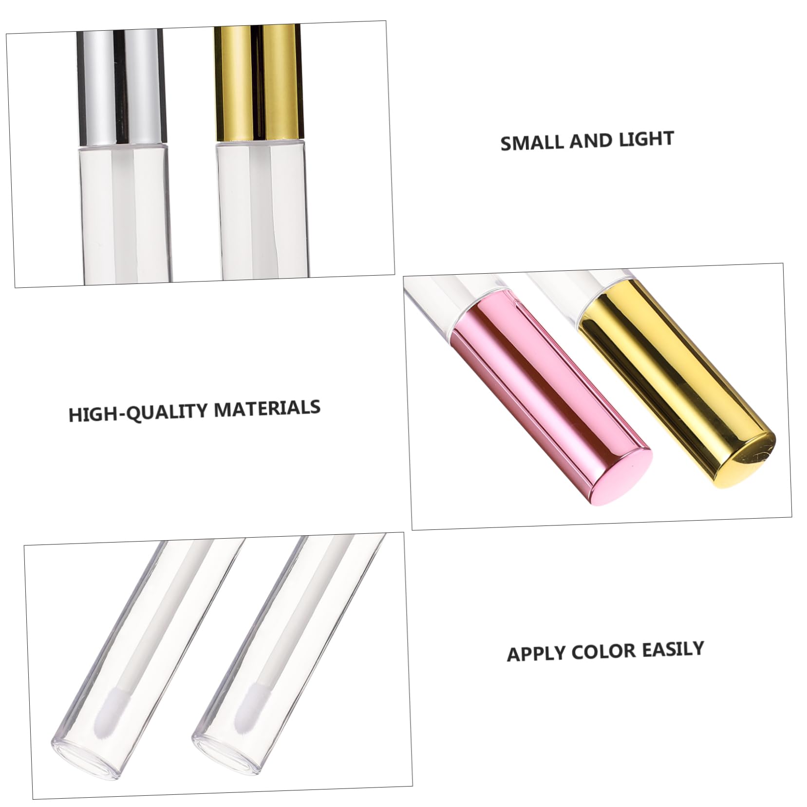 40pezzi Tubo Gloss Labbra Vuoto 10ml Abs Ricaricabile | Forma Unica, per Lip Gloss e Lip Balm, da Mettere in Borsa o Creare Cosmetici Fai da Te