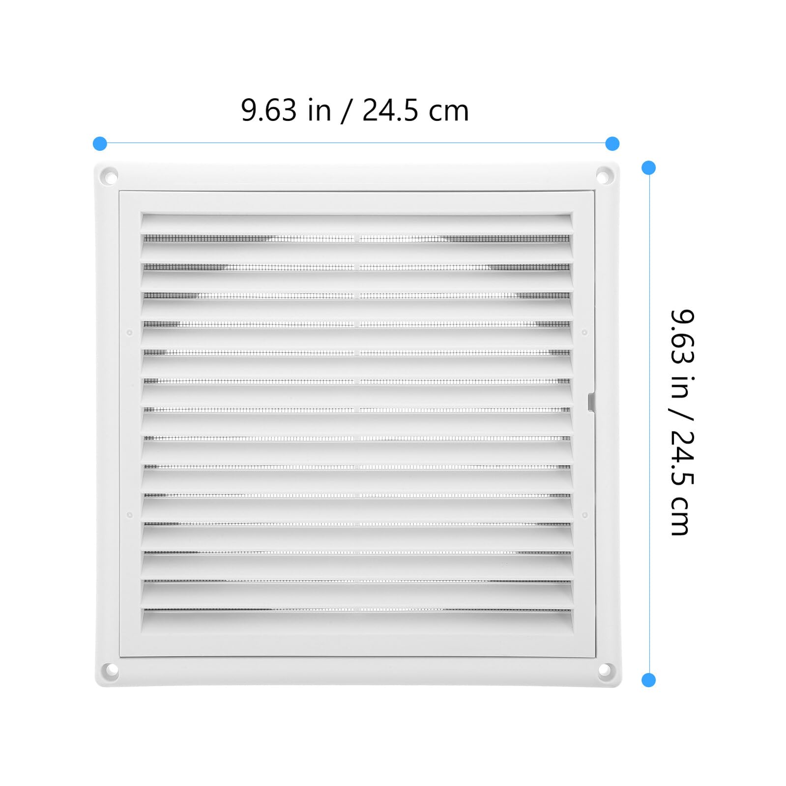 Housoutil 5 Stück Plastik Lüftungsgitter mit Insektenschutz Abluft Ventilationsgitter für Bad Schrank Wand Decke Boden Einfache Installation Langlebig