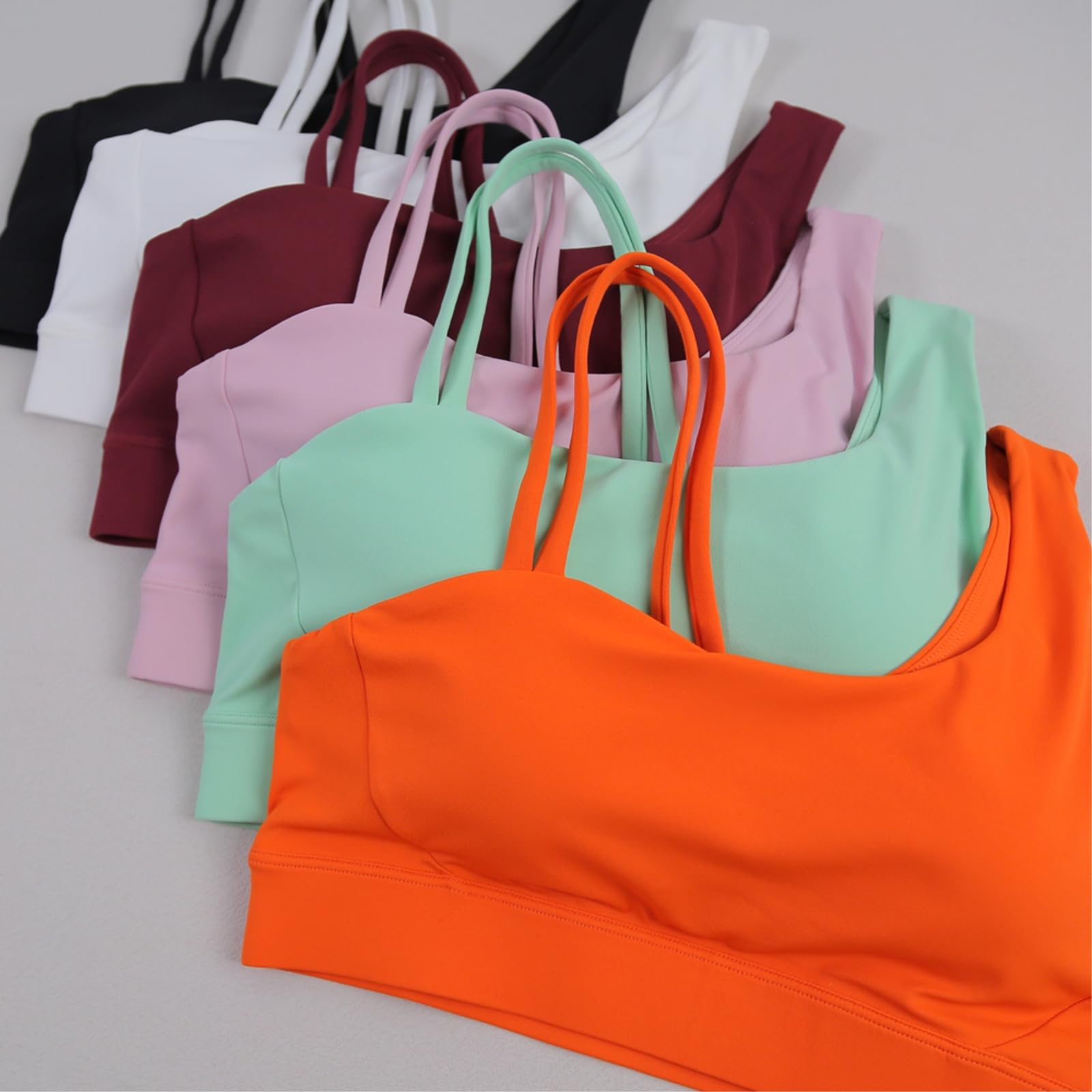 Sujetador Yoga Gimnasio Ejercicio Mujeres Asimétrico Correa De Hombro Extraíble Alfombra Pecho Deportivo-Pink -l