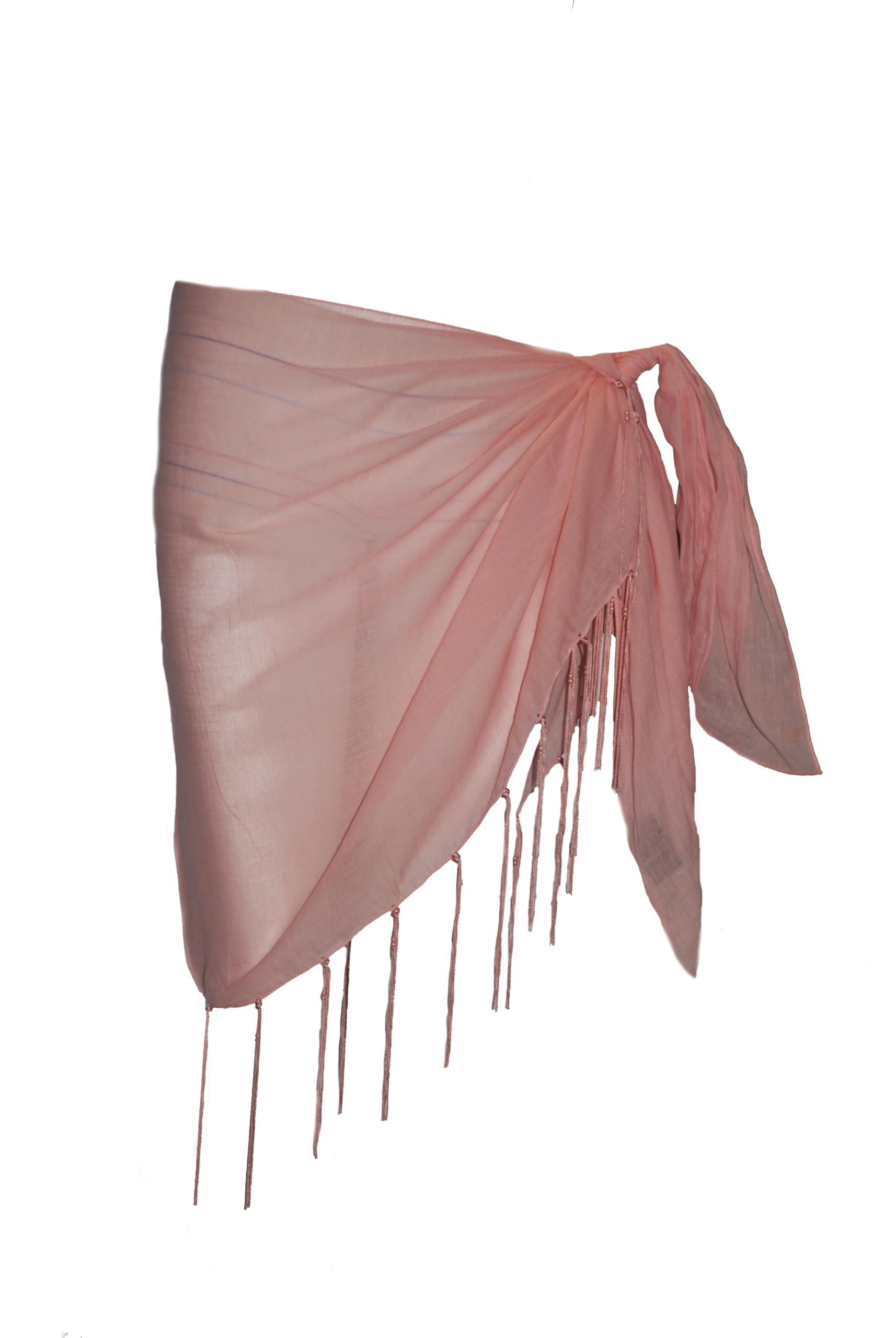 P4F Half Cotton Sarong with Tassels (Cotton, Light Pink)