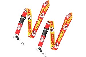Chief Lanyard, Set of 2 Neck Straps with Keychain and ID Holder (Kansas)