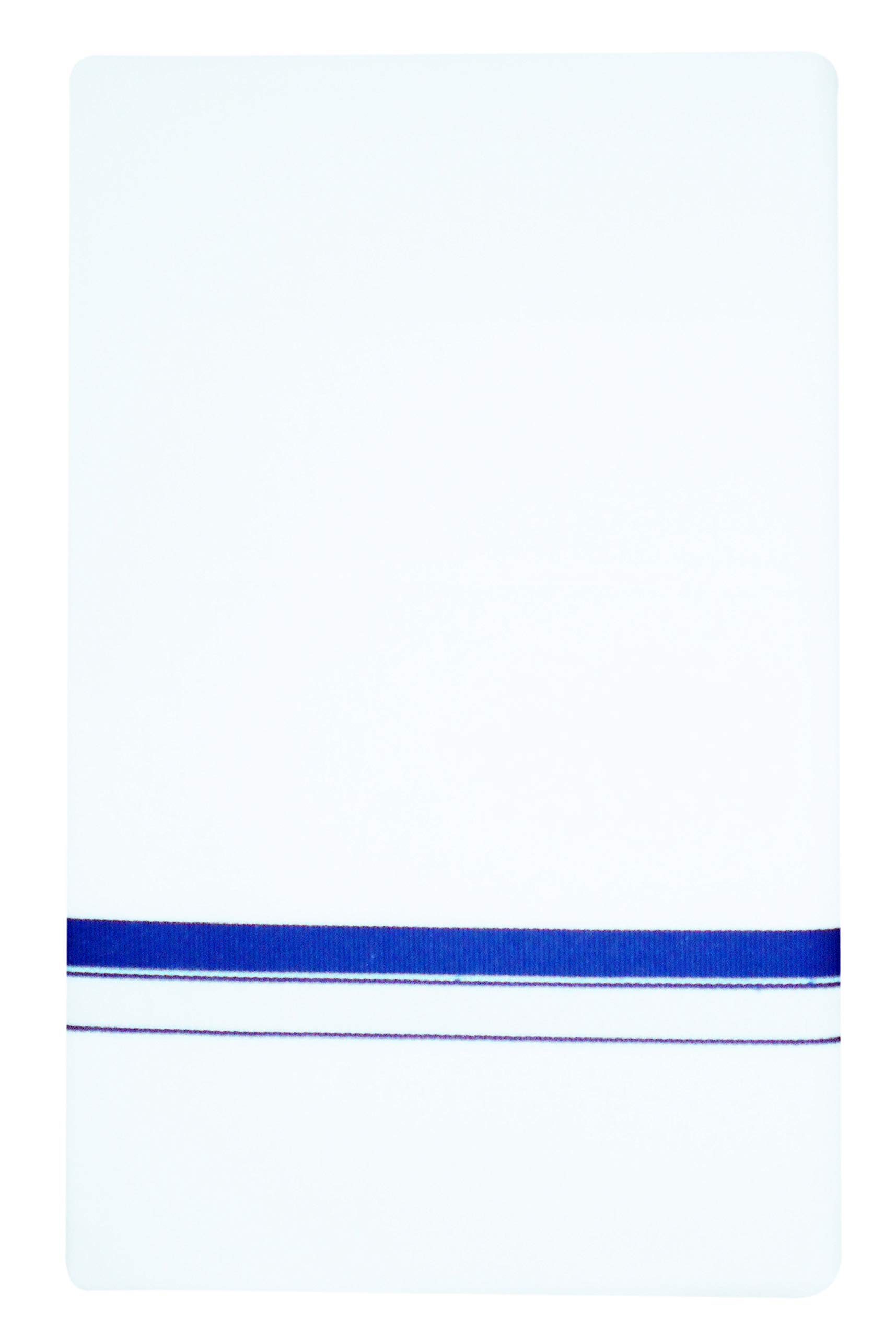 RIRO Men's Cotton White Single Dhoti/Sarong/Vesti With Color Borders_(Pack of 1)_Size : 2 Meter_Mode NO.102_PEPSI