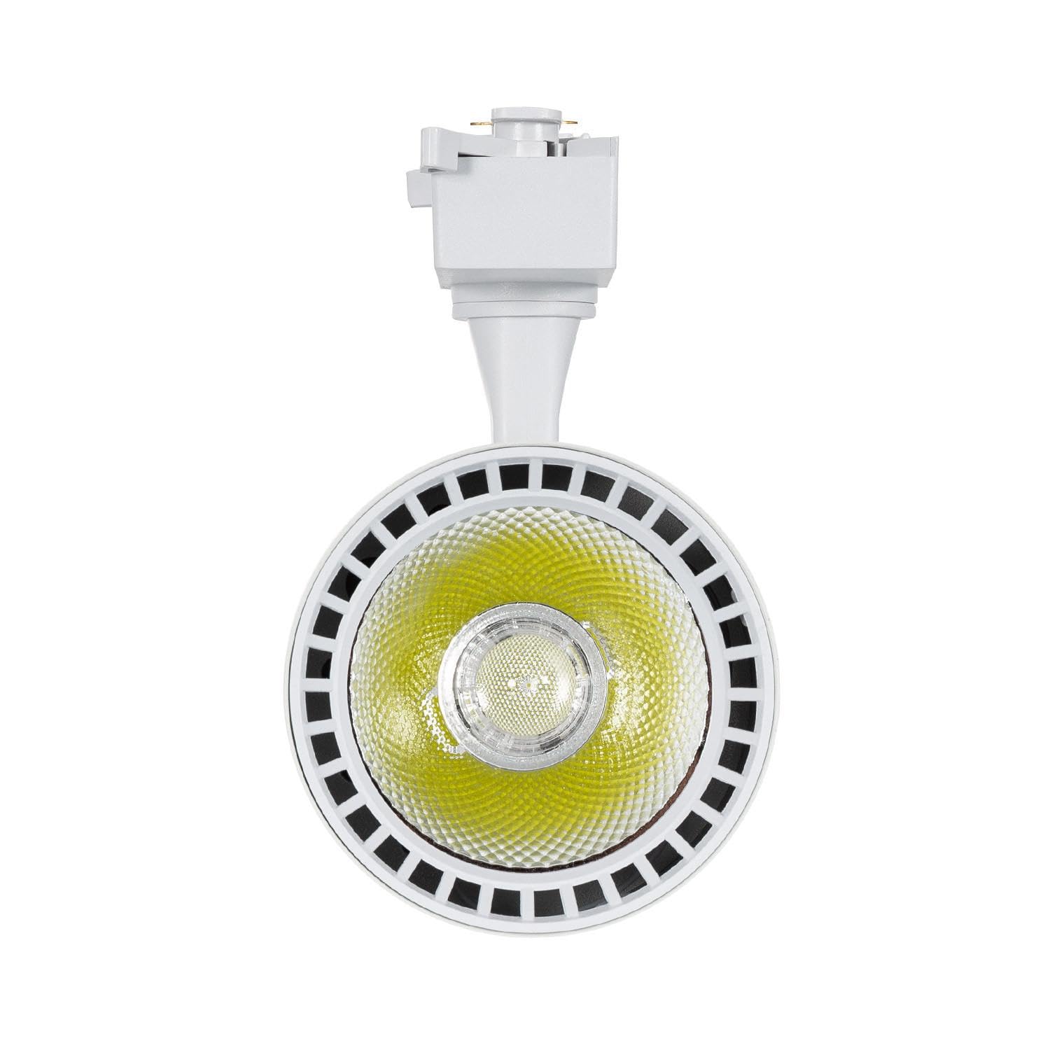 LEDKIA LIGHTING - Spot LED sur Rail Monophasé 40W | Éclairage Polyvalent et Orientable | Technologie COB | Usage Tertiaire | 2800 lm, Blanc Chaud 3000K, Polycarbonate