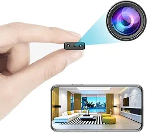 Small Wireless WiFi Camera Hidden Spy Security Cameras,Mini Nanny Cam Smart Home Cams Pet Dog Camera Indoor Outdoor Baby C...
