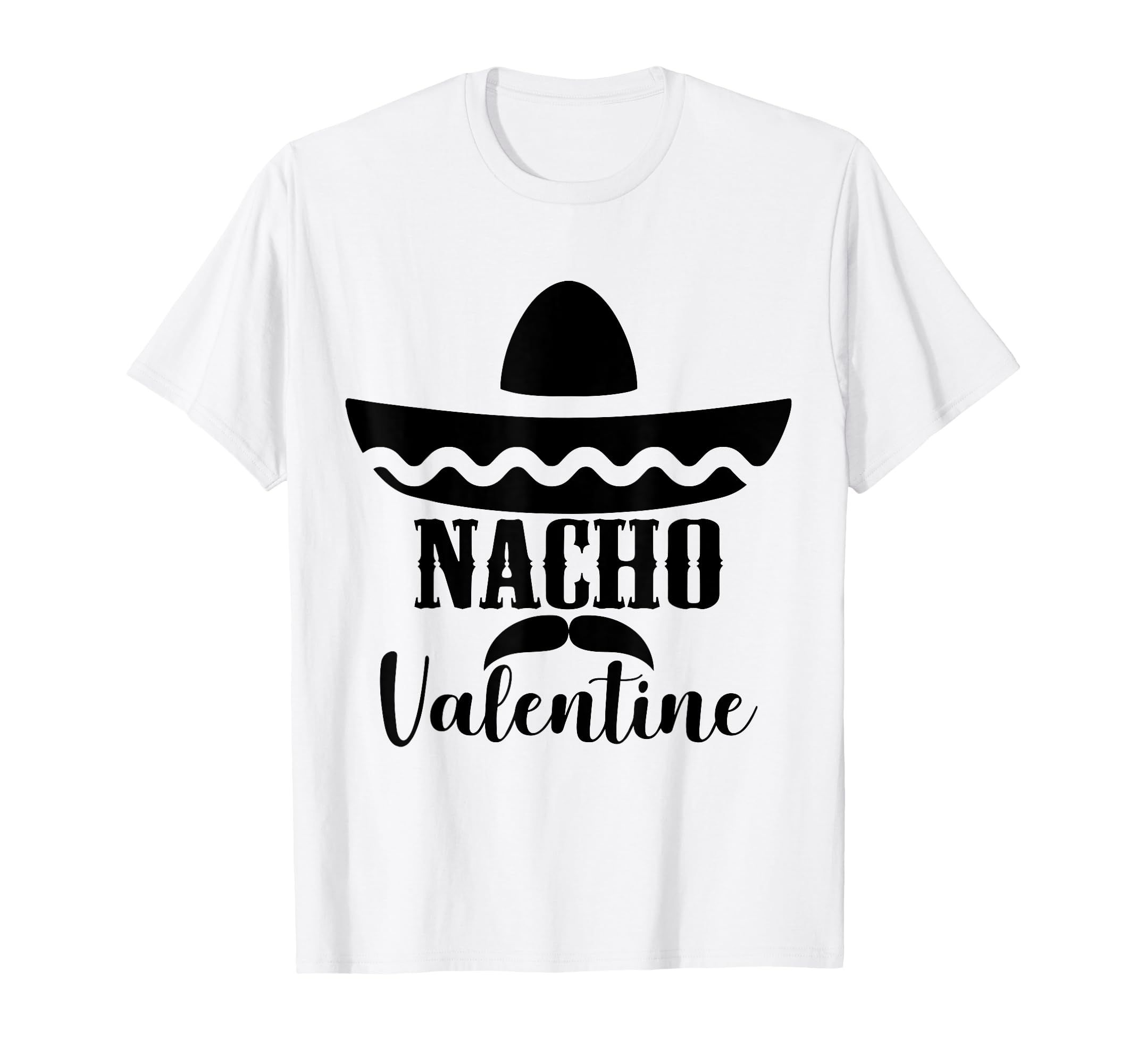 Valentines Day Nacho Love Heart Funny Pink Red Graphic Tee T-Shirt