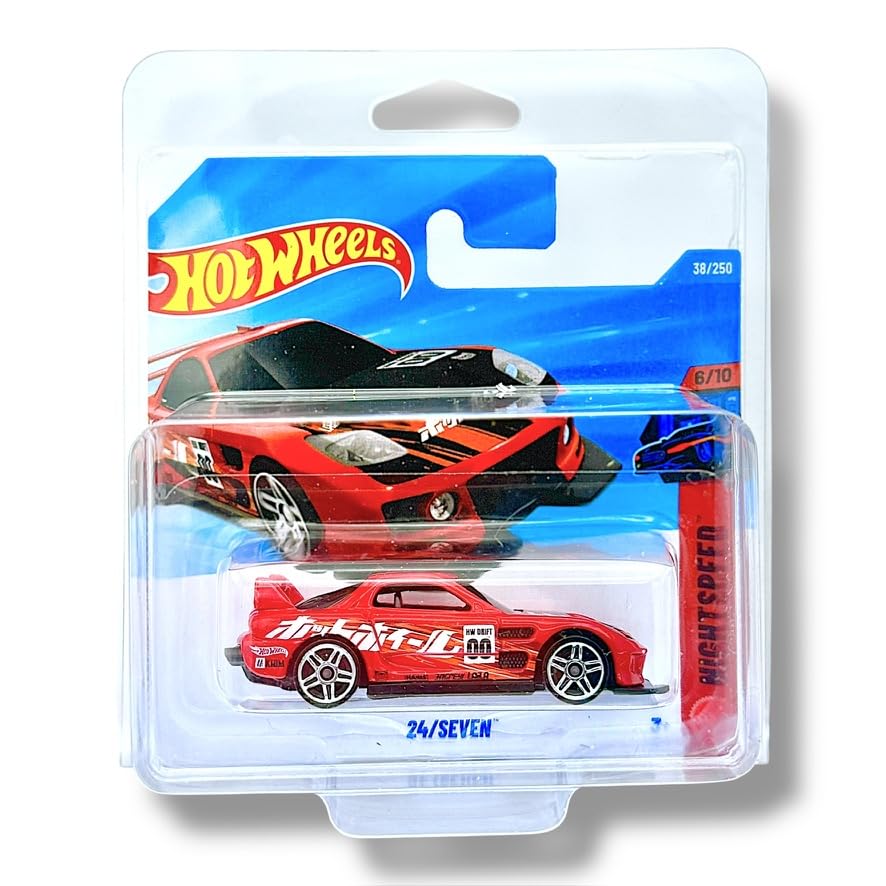 Hot Wheels 24/Seven (Red, Black &White) 6/10 Nightspeed - 2026-38/250 (Short Card) - includes a KLAS Car Keeper Protector Case - JJJ09