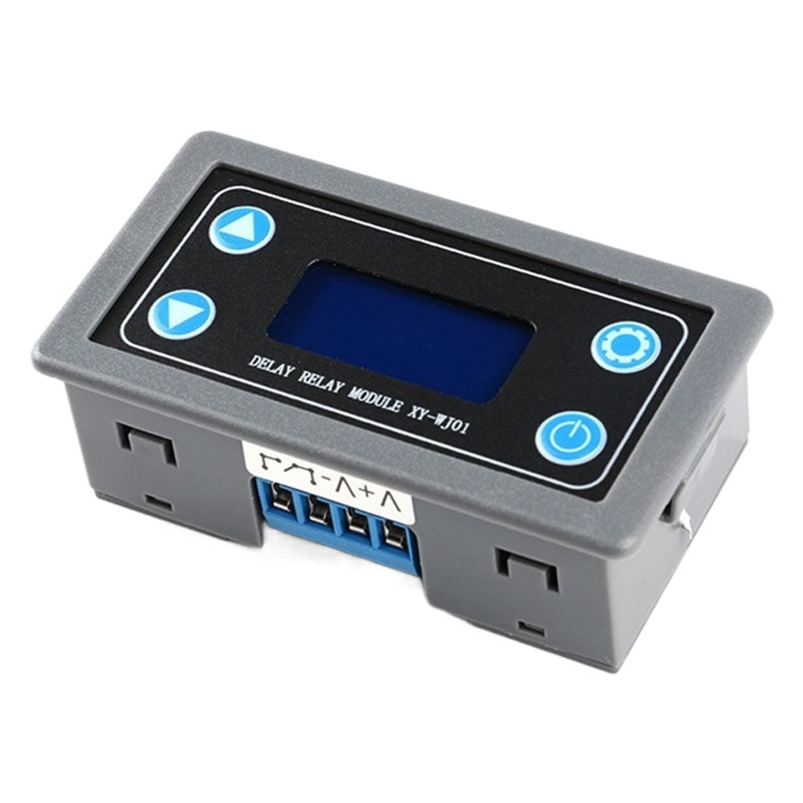 Módulo de relé de retardo de Tiempo Digital LED DC12V, Interruptor de Control de relé Temporizador programable, Ciclo de Disparo de sincronización con Funda for Interior