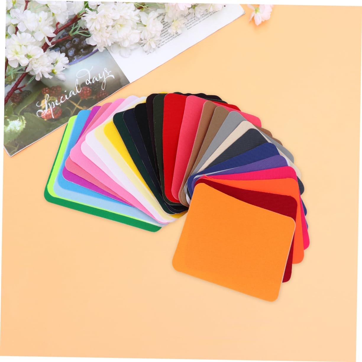STOBOK 3sätze Bunte Längliche Aufbügelbare Stoff-patches Aus Simulierter Denfür Jeans Hüte Taschen Schuhreparaturen Farben Für -projekte Und Kreative Kleidungsdekoration