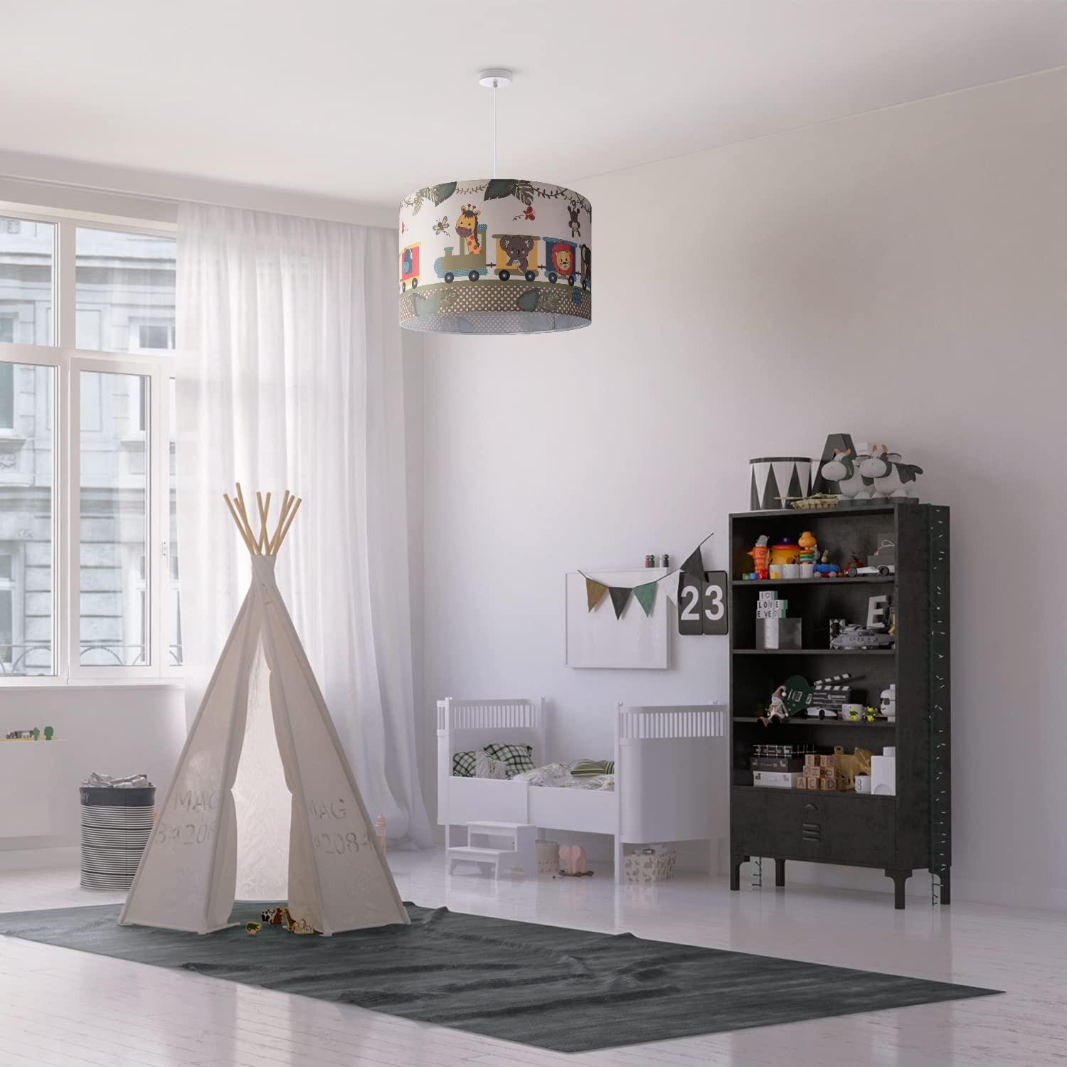 Lampada Sospensione Cameretta Bambini Paco Home - Tema Giungla - Foto 3