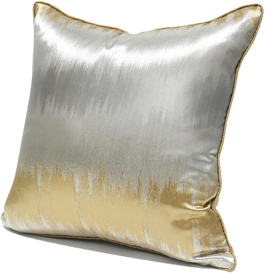 HBJWOV Model Room Soft Gold Silver Pillow Cushion Hotel Villa Abstract Sofa Bed Cover