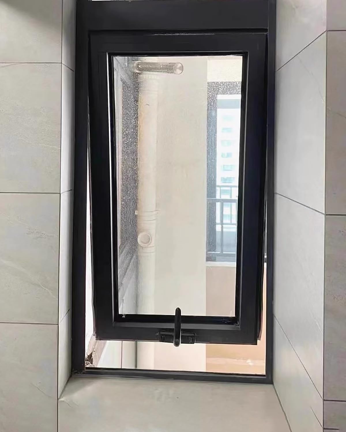 Ventana Ventana de Guillotina con Manija con Cerradura, Marco de Aluminio, Ventanas para Cobertizos, Ventanas de Vidrio Templado para El Hogar, Ventanas de Repuesto(30x60cm/12x24in)