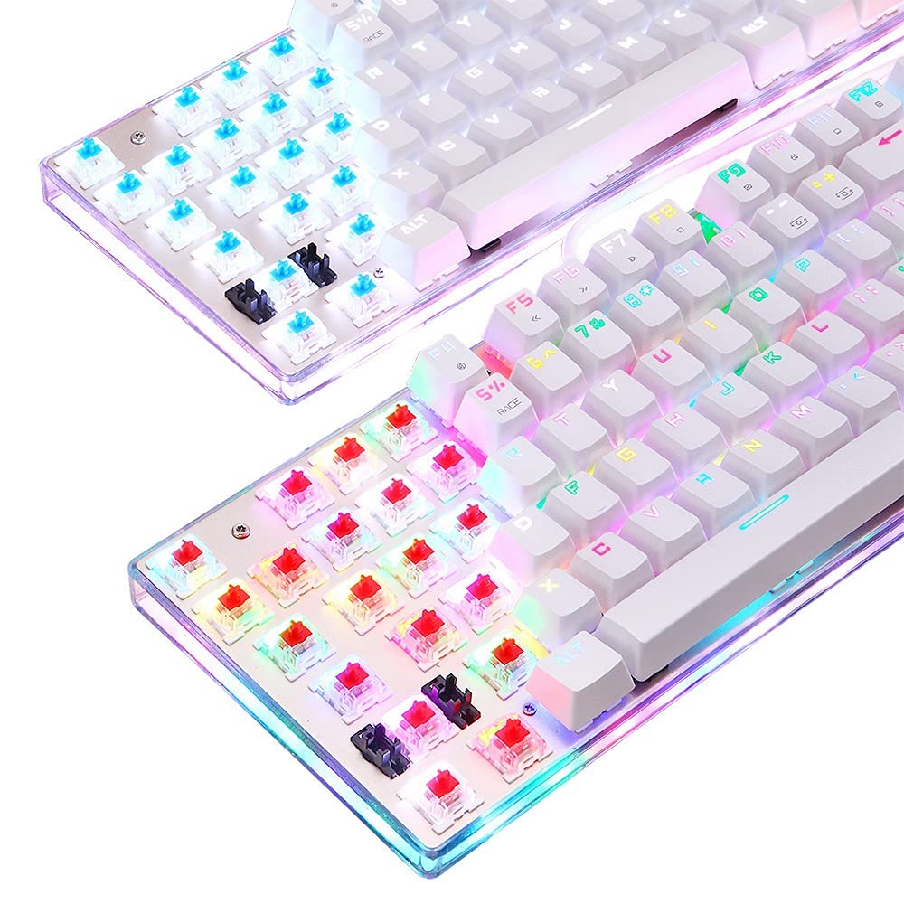 Amazon.co.jp: メカニカルゲーミングキーボード - RGB LED レインボー