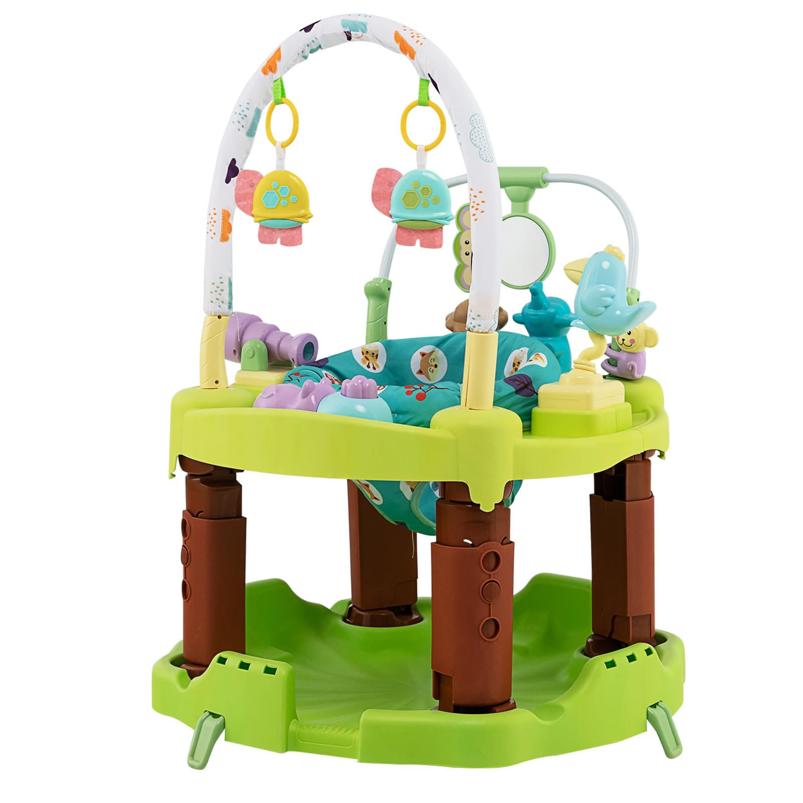 HOMGX Baby Bouncer Activity Center, 3 in 1 Baby Jumper Center & Infant Playtime Mat & Activity Table w/Baby Toys, 3 Adjustable Heights & 360°