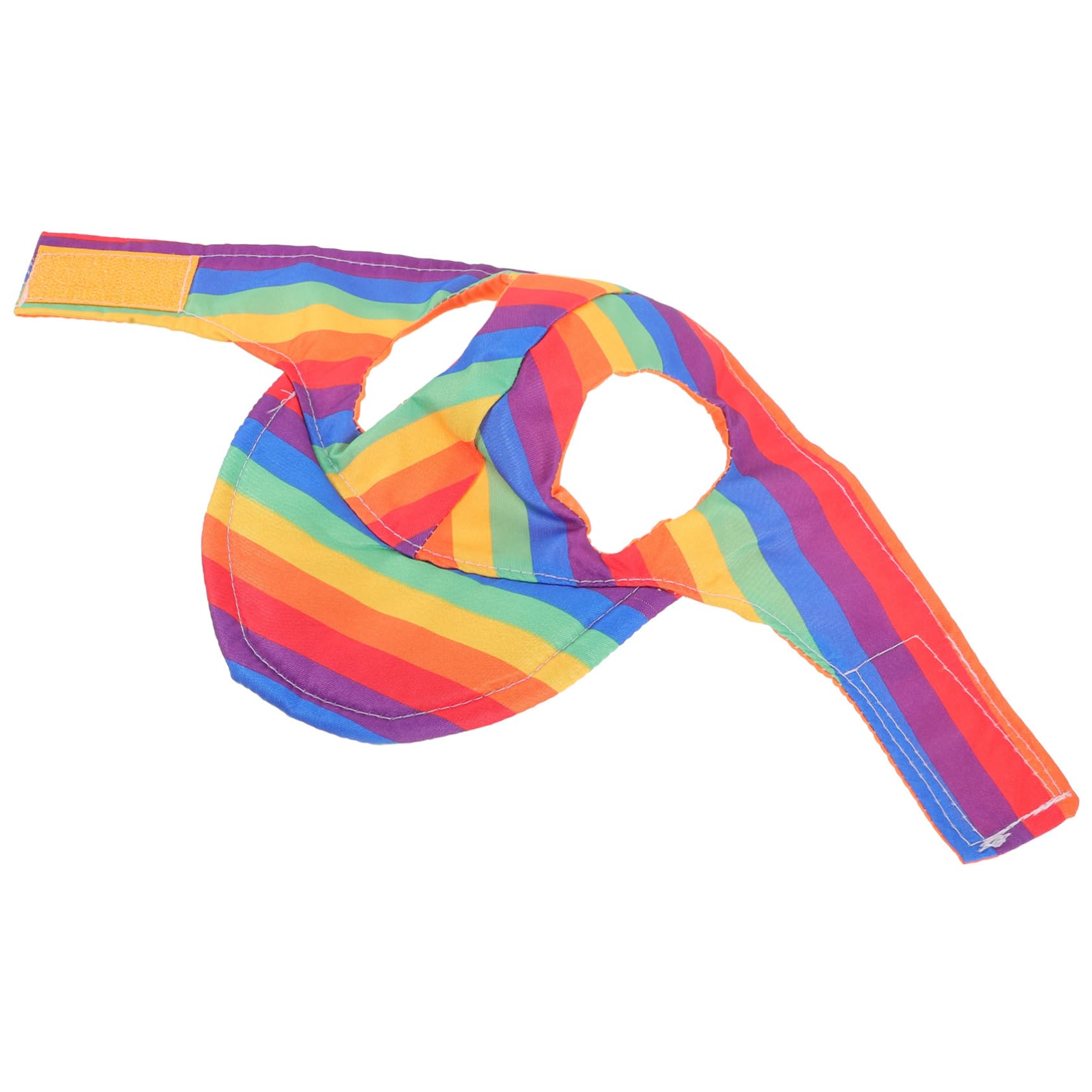 Happyyami Dog Baseball Hat for Pets Adjustable Visor with Ear Fashionable Sun Protection Cap for Puppies Rainbow Color Dog Accessory for Outdoor Activities