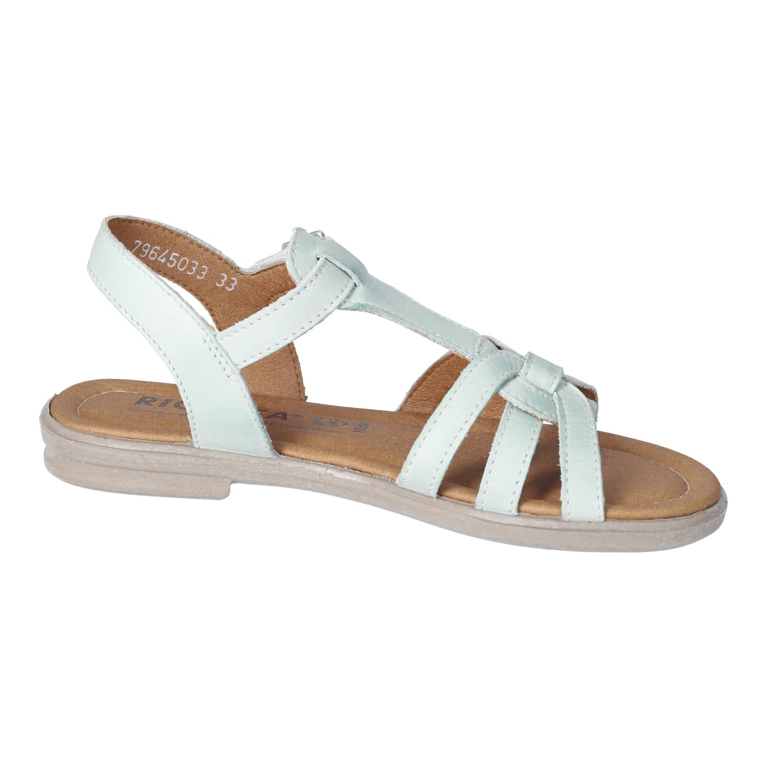 RICOSTA Riemchensandalen Birte - rutschfeste Mädchen-Sandalen - Flache Sandalen für Kinder - Echtleder-Sandaletten