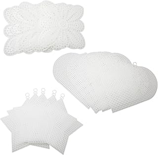 15PCS 3 Shapes Plastic Canvas Sheets for DIY Crafts Embroidery Cross Stitch Acrylic Yarn Crafting, Knit and Crochet Projects - Buy now