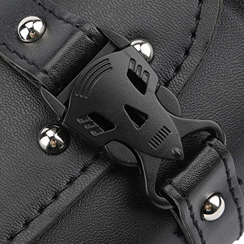 KKmoon Motocicleta Fork Bag, Bolsa universal de couro sintético com bolso interno com zíper compatív