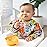 Bumkins Disney Sleeved Bib for Girl or Boy, Baby and Toddler for 6-24 Mos, Essential Must Have for Eating, Feeding, Baby Led Weaning Supplies, Long Sleeve Mess Saving, 100 Years of Fun