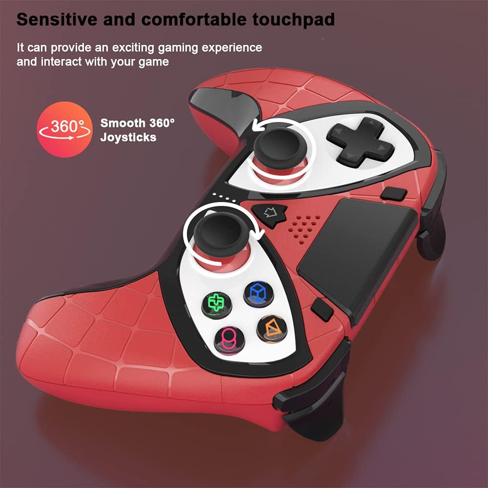 Wireless Gaming Controller for PS4, GEEKLIN Wireless Gamepad Remote Joystick for PS4/PS3/Android/iOS/PC with Upgraded Joystick, Headset Jack and Dual Vibration