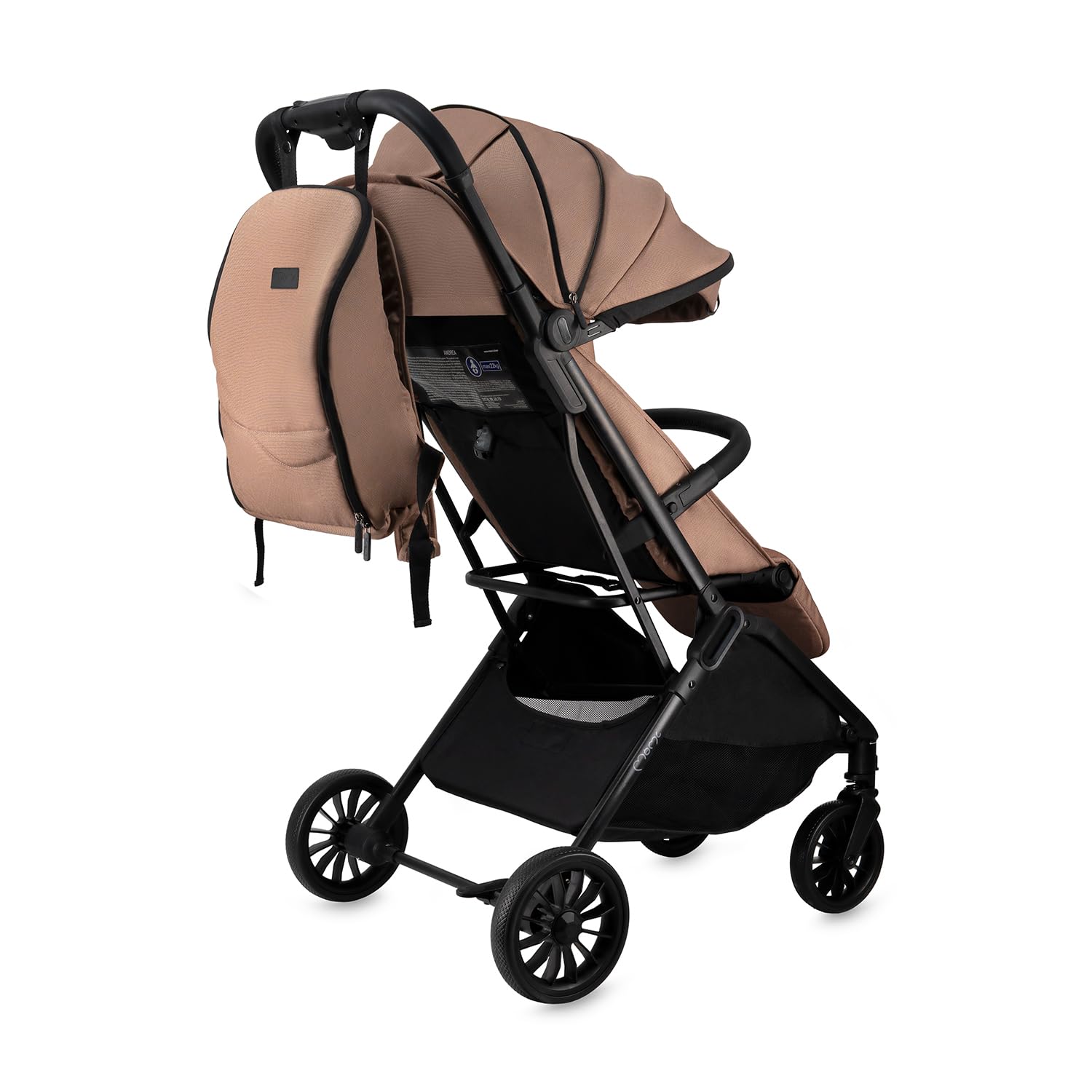 MoMi Kinderwagen ANDREA mit automatischem Faltsystem, bis 22 kg Körpergewicht, 5-Punkt-Sicherheitsgurt, Getränkehalter, Einkaufskorb, Tasche, Insekten- und Regenschutz, mit Zwillingsfunktion