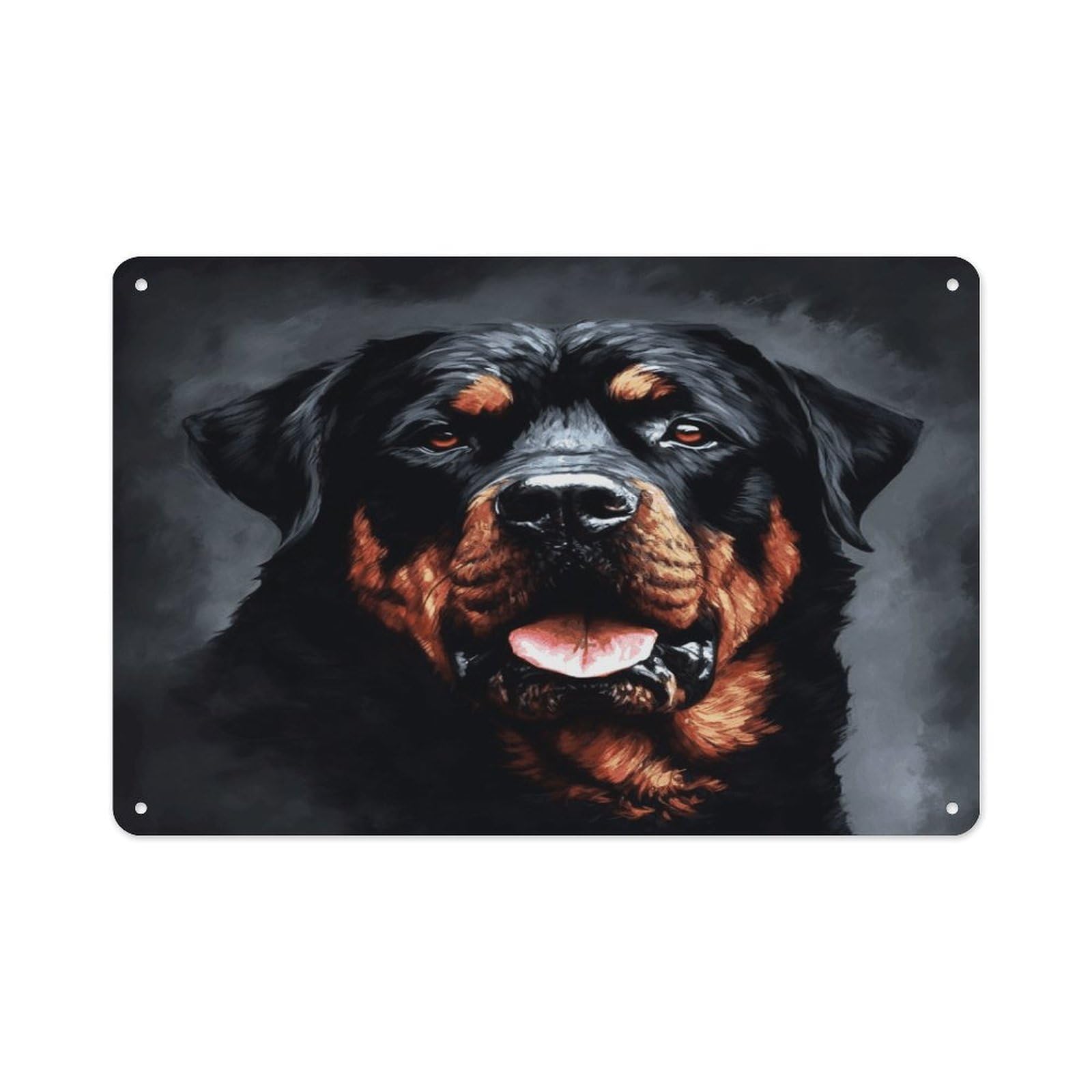 VstaDank Vintage Metal Sign Sublimation Aluminum Cool Rottweiler Dog Art Plaque Sign Weatherproof Art Decorative Wall Plate Boho Aluminum Wall Hanging Decor Retro Poster Plaque 8x12in