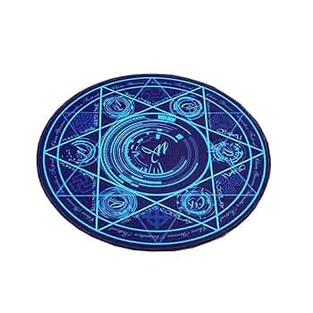 BABYL 魔法陣ラグマット Amazon｜魔法陣 カーペット 直径 60cm 六芒星 魔方陣 魔術 丸型