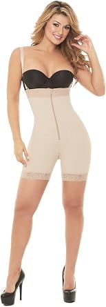 Fajas Colombianas Bella Mia, Strapless Womens Colombian Girdle Reductoras Postpartum Lipo Ref 7004 Nude, 5XL