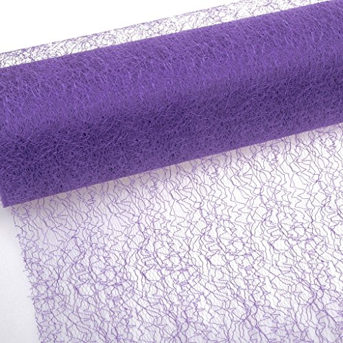 Deko und Band Spiderweb Tischband - (30cm x 5 Meter, Lavendel)
