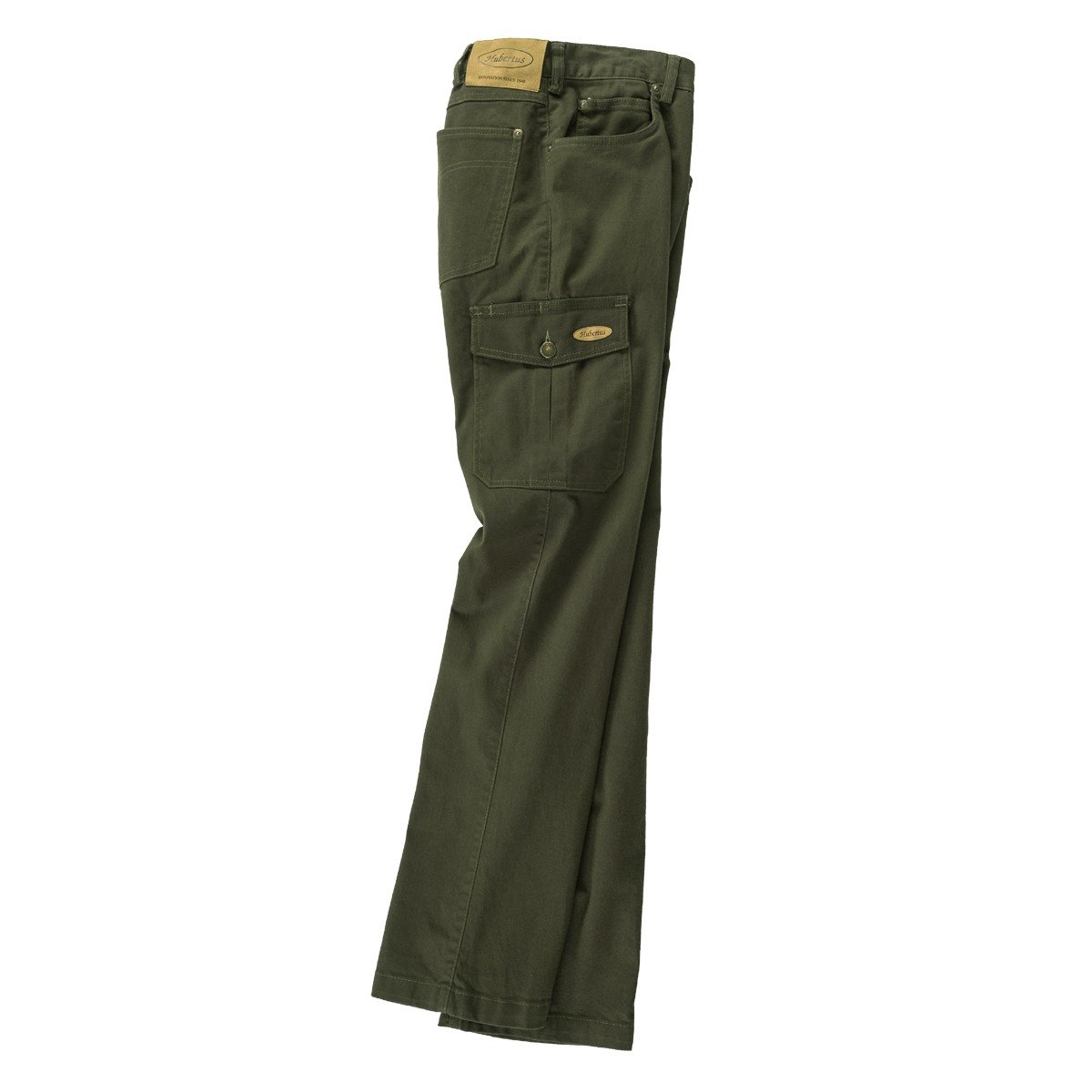 Hubertus XXL grüne Stretch-Jagdjeans mit Beintasche, Größe:58