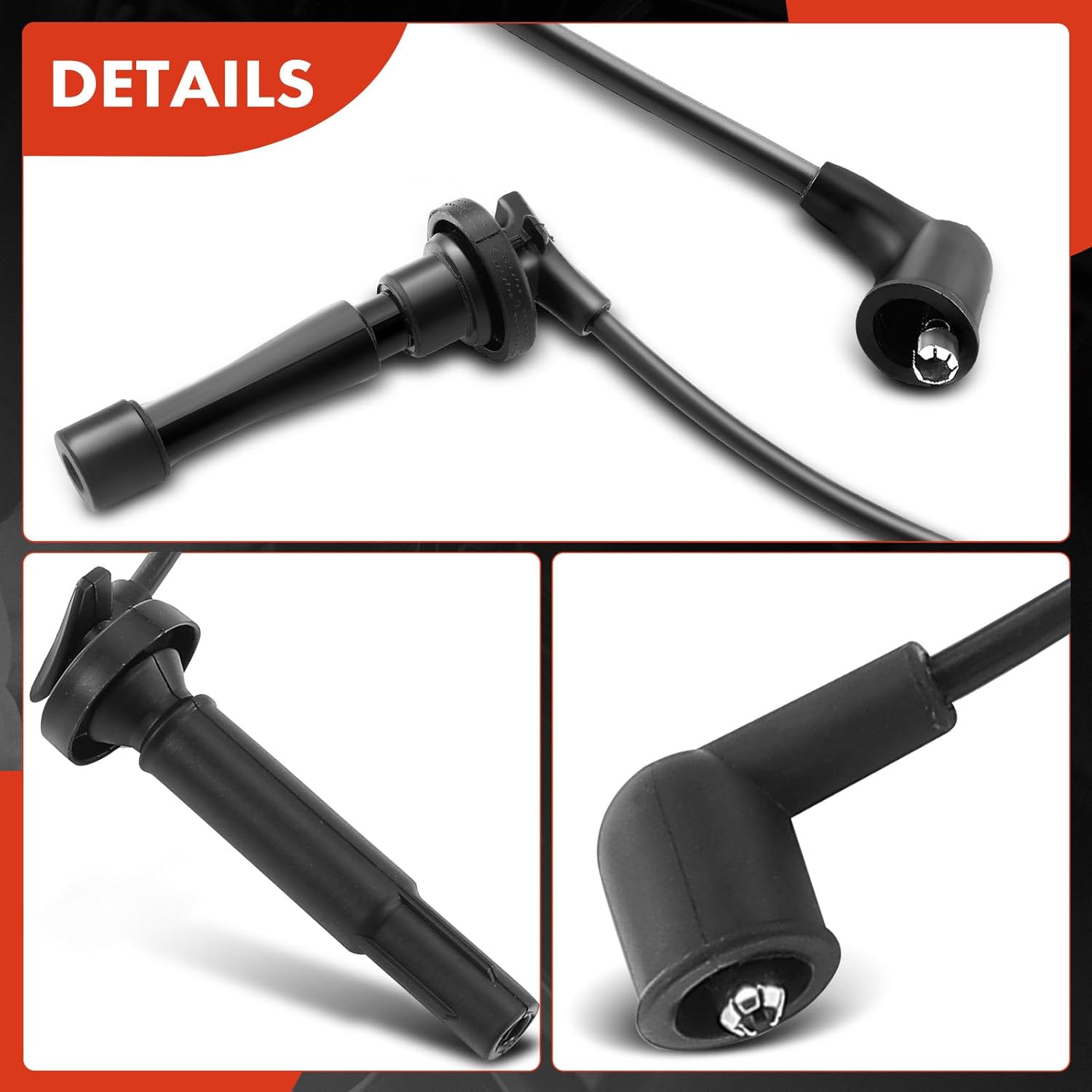 A-Premium Ignition Spark Plug Wires Set of 4 Compatible with Subaru Outback Legacy 2007-2009, Forester 2005-2010, Impreza 2005-2011, 2.0L 2.5L Naturally Aspirated