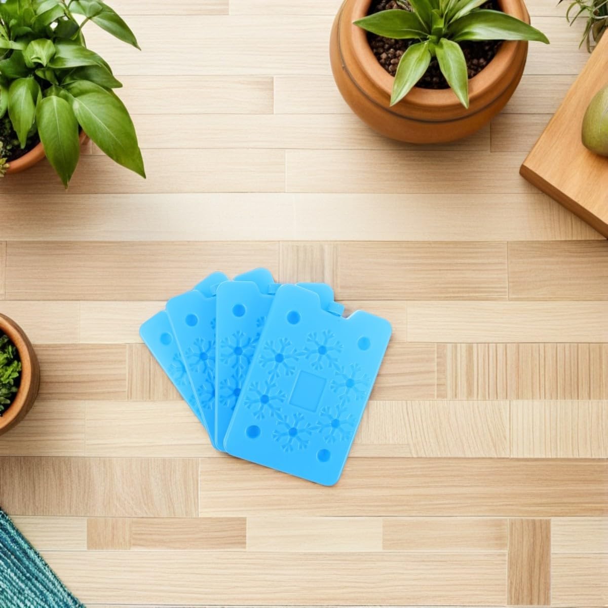 Healvian 4 Piezas Acumulador de Frío con Gel Refrigerante Reutilizable para Ventilador de Aire Acondicionado y Diseño Compacto para Uso Verano y Camping
