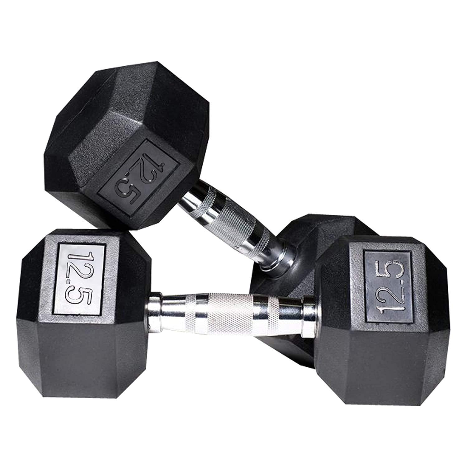 WEIGHT LIFTING HEX DUMBBELLS 12.5KG Single PC FOR MEN & WOMEN HOME GYM WORKOUT RUBBER COATED HEXA DUMBBELL (12.5KG SINGLE PC)-image-39