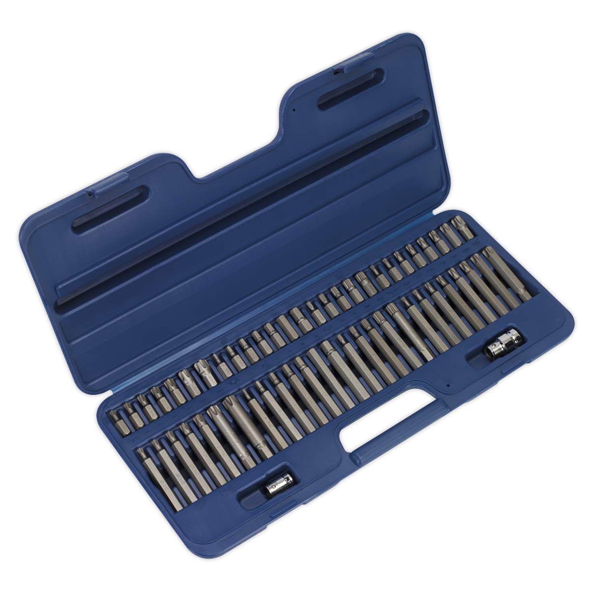 (BS) Sealey Security TRX-Star*/Hex/Ribe/Spline Bit Set 56pc 3/8"" & 1/2""Sq Drive