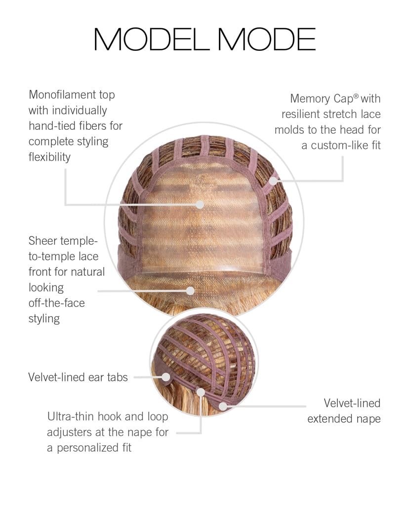 Raquel Welch Model Mode Long Layered Curls Wig by Hairuwear, Average Cap Size, RL19/23 Biscuit