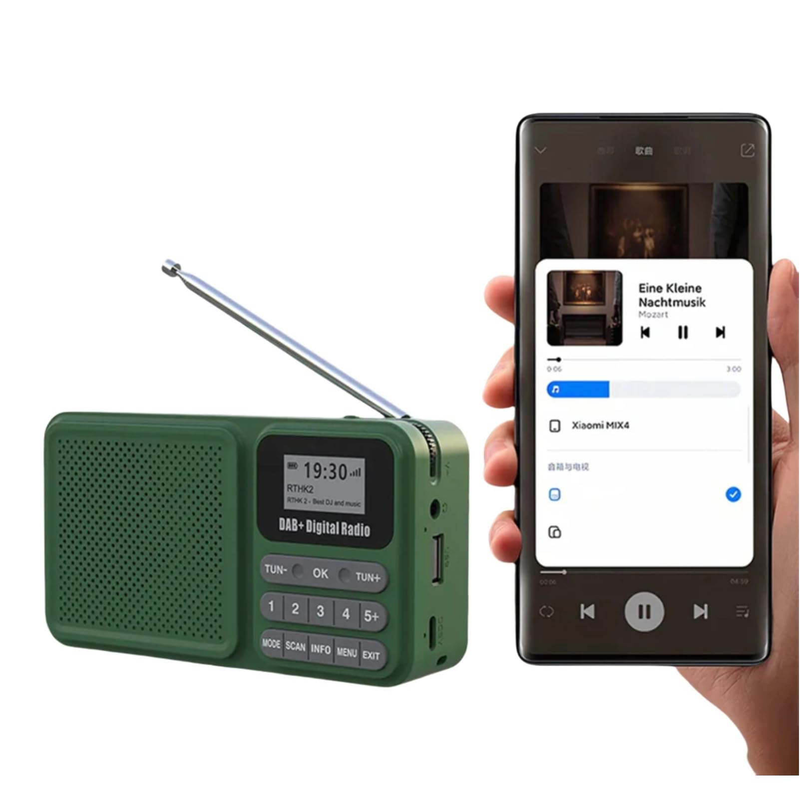 Emergency Radio Digital DAB DAB+, Rechargeable Portable Solar Radio Multi Functional Bluetooth 5.0 Speaker LCD Display Time Setting-image-32