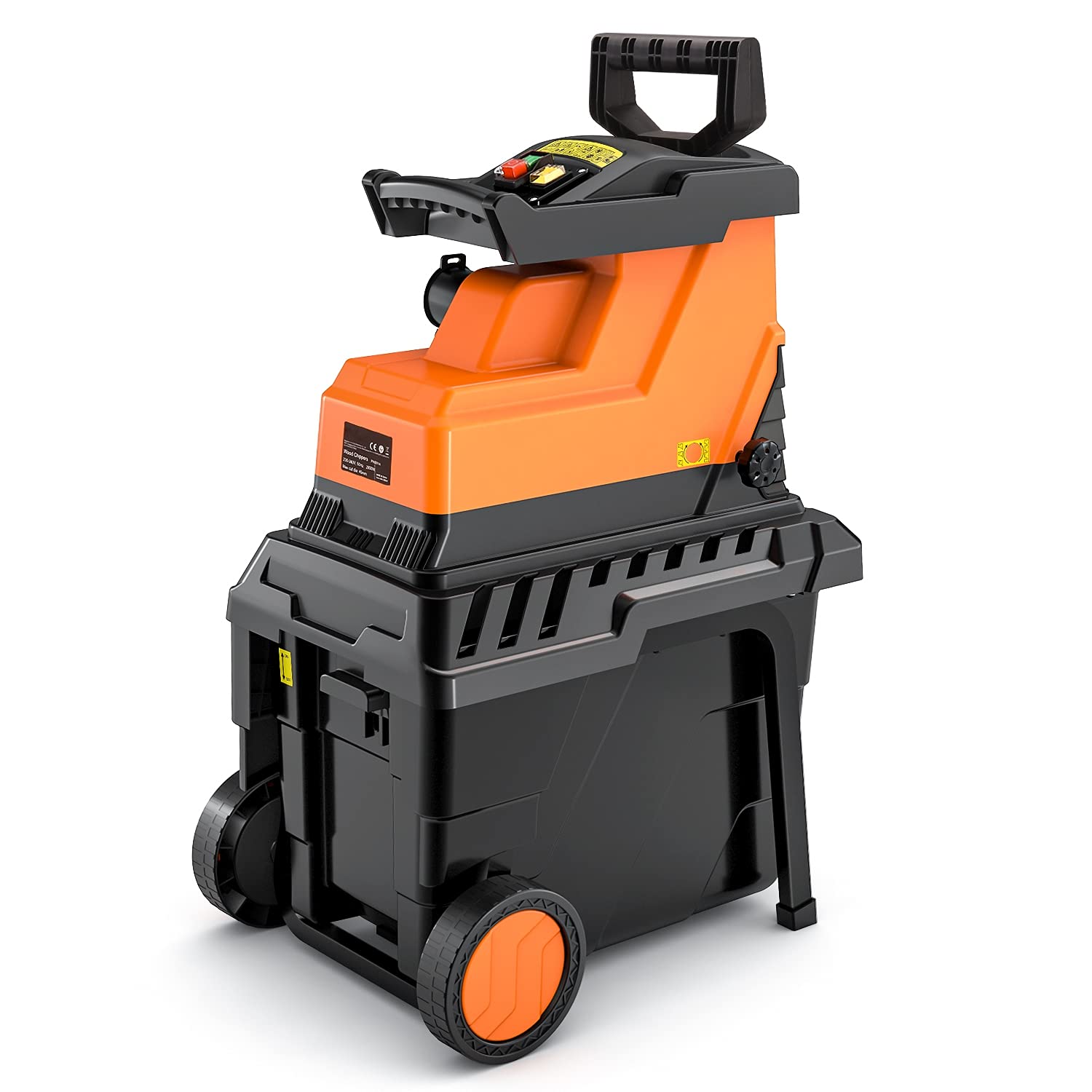 LSRL Garden Shredder 2500W, Adjustable Cutting Size, Max.45mm Cutting