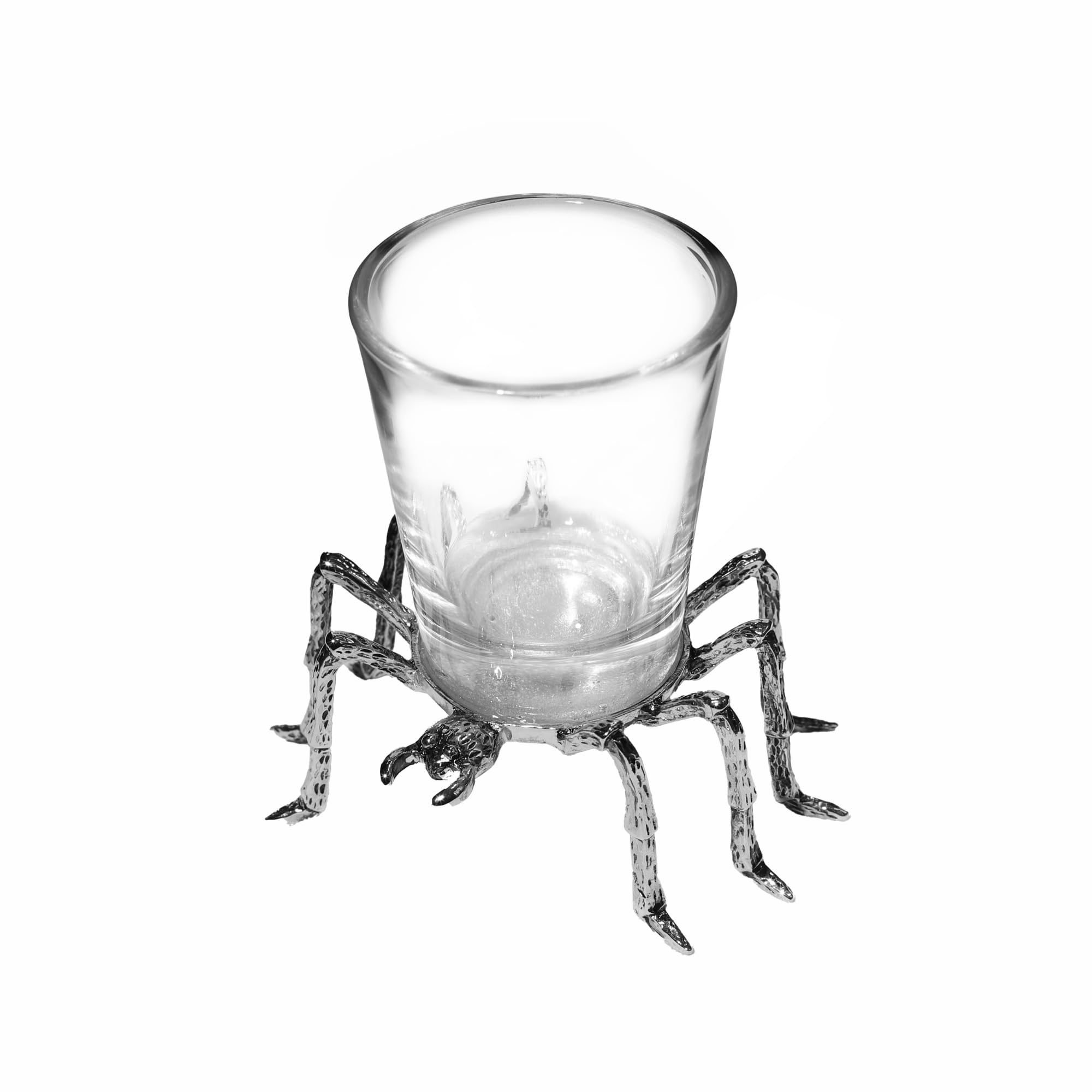 bar@drinkstuff Spider Shot Glasses Set of 4 – 50ml/1.75oz Halloween Novelty Shot Glasses for Tequila, Vodka & Party Drinks