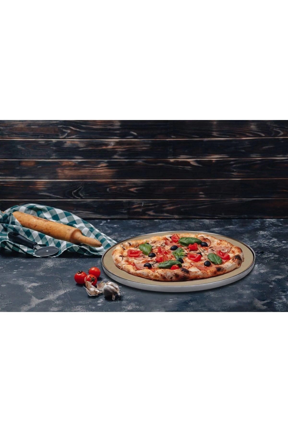 CADAC Piedra para Pizza Pro 30 de 25 cm – Piedra cerámica con Distribuidor de Calor para Safari Chef 30 – Accesorio para Pizza a la Parrilla con Bolsa de Almacenamiento - Uso en Exteriores
