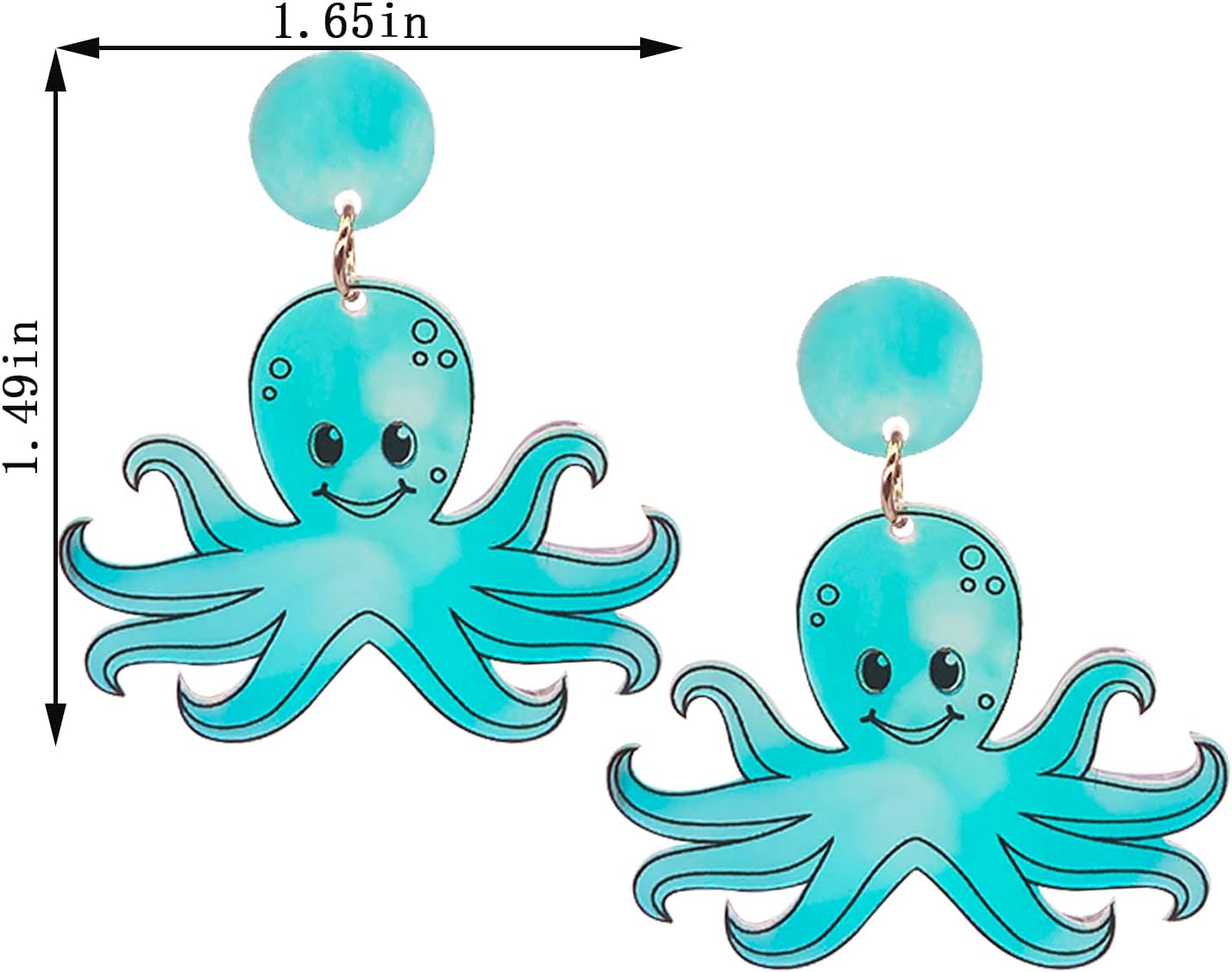 Dazzle Ocean Animal Acrylic Earrings Statement Fashion Drop Dangle Earrings Jewelry Gifts For Women - Image 2