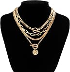 Colliers d'or pour les femmes Collier femelle Collier en couches Collier en argent Colliers de chaîne en papier Pearl Pièce Charm Collier Stack Stack Gold bijoux Cadeaux pour les femmes