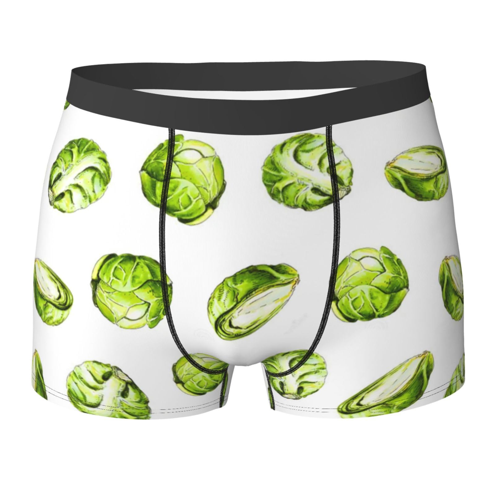 YOFIEN Brussel Sprouts,Men's Underwear Boxer Briefs Comfort Soft Stretch for Man Multicolour