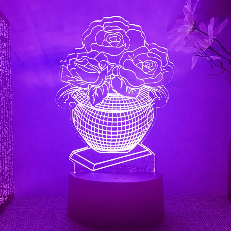 Lámpara de Mesa Noche Ilusión 3D Luz LED Multicolor USB miniatura 5
