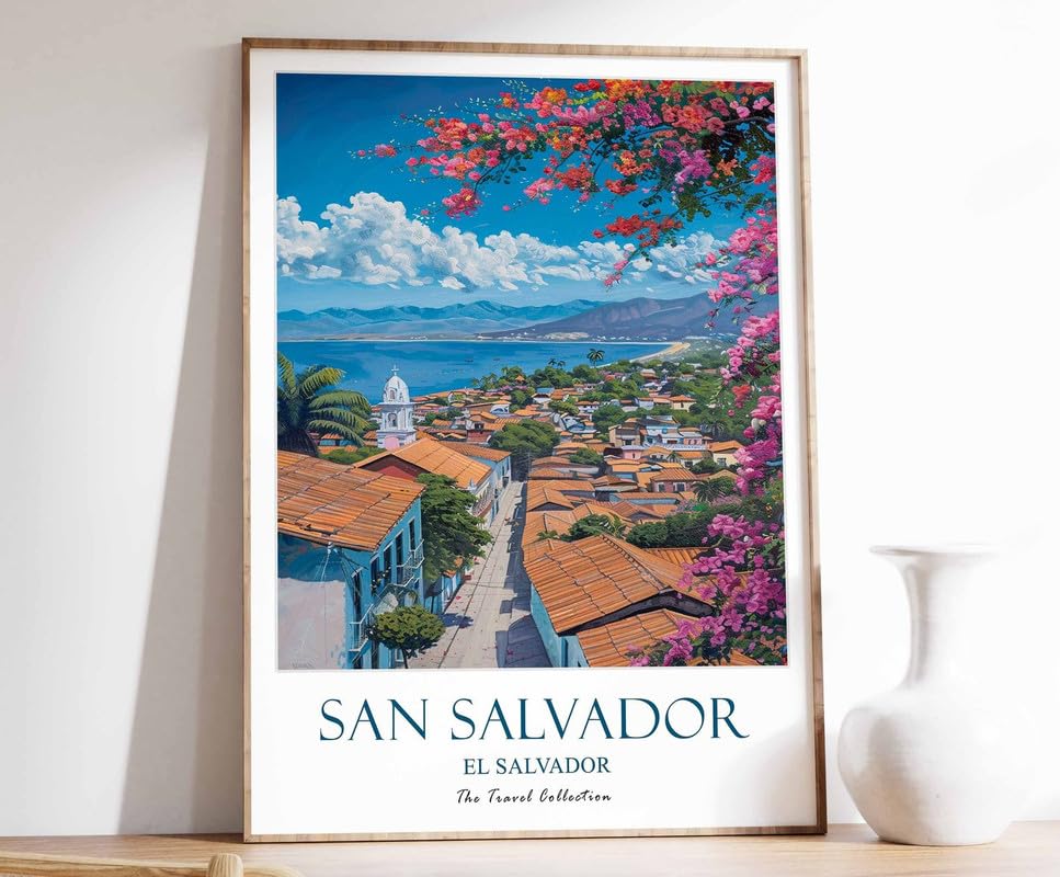Affiche San Salvador pour déco murale inspirante et motivante au quotidien dans un bureau