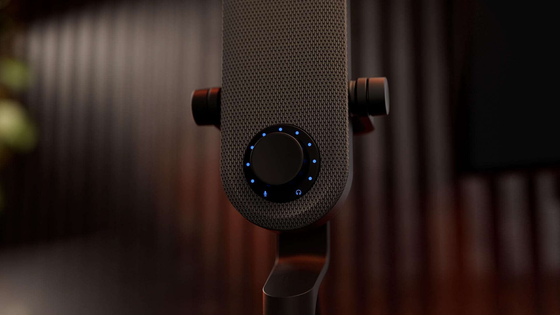 KRUX PIN – Mikrofon USB-C z wyciszaniem dotykowym, pokrętłem GAIN, odsłuchem 3.5 mm, kardioida, 24 bit/96 kHz, regulowany kąt, wymienne panele – PC, Mac, PS4/PS5
