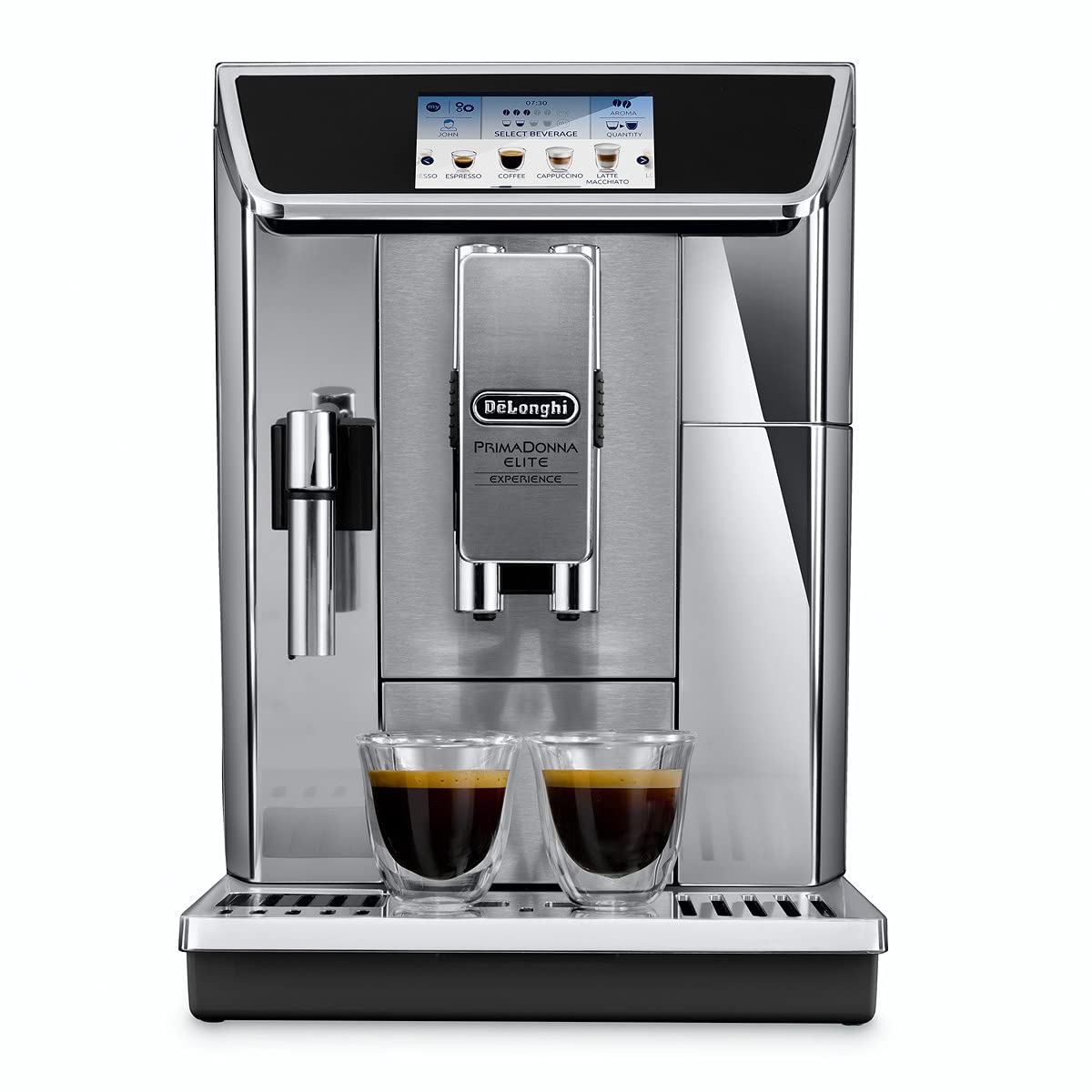 Delonghi superautomatic espresso coffee machine with double boiler, milk frother, chocolate