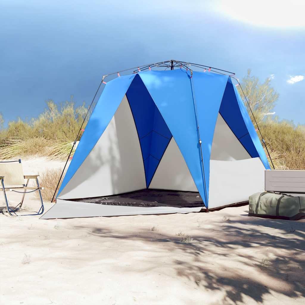 Genérico Tienda de Playa 4 Personas Impermeable Apertura rápida Azul,Deportes,Actividades al Aire Libre,Camping y Senderismo,Tiendas de campaña-4005305